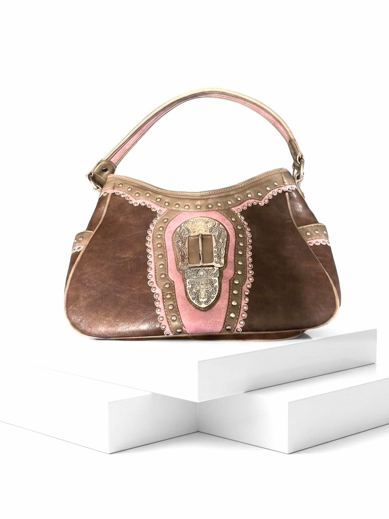 Vintage Montana West Brown Pink Tan Concealed Weapon Bag New Without Tags